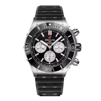 Breitling Super Chronomat B01 AB0136251B1S1 44mm Black Dial Unidirectional Ratcheted Rotating Bezel Stainless Steel With