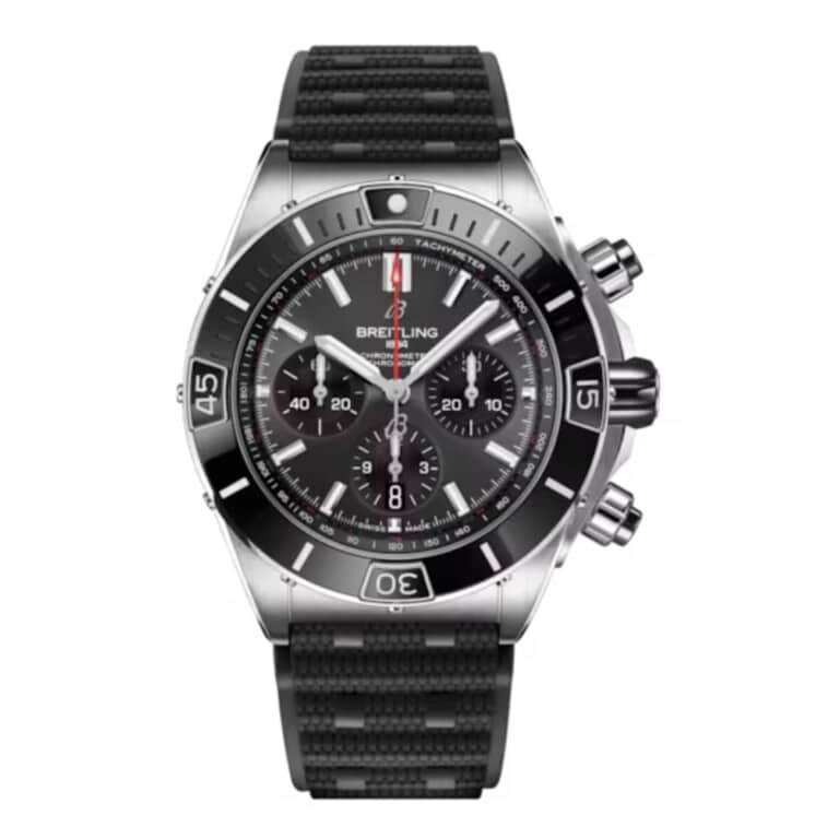 Breitling Super Chronomat B01 AB0136251B2S1 44mm Anthracite Dial Unidirectional Ratcheted Rotating Bezel Stainless Steel