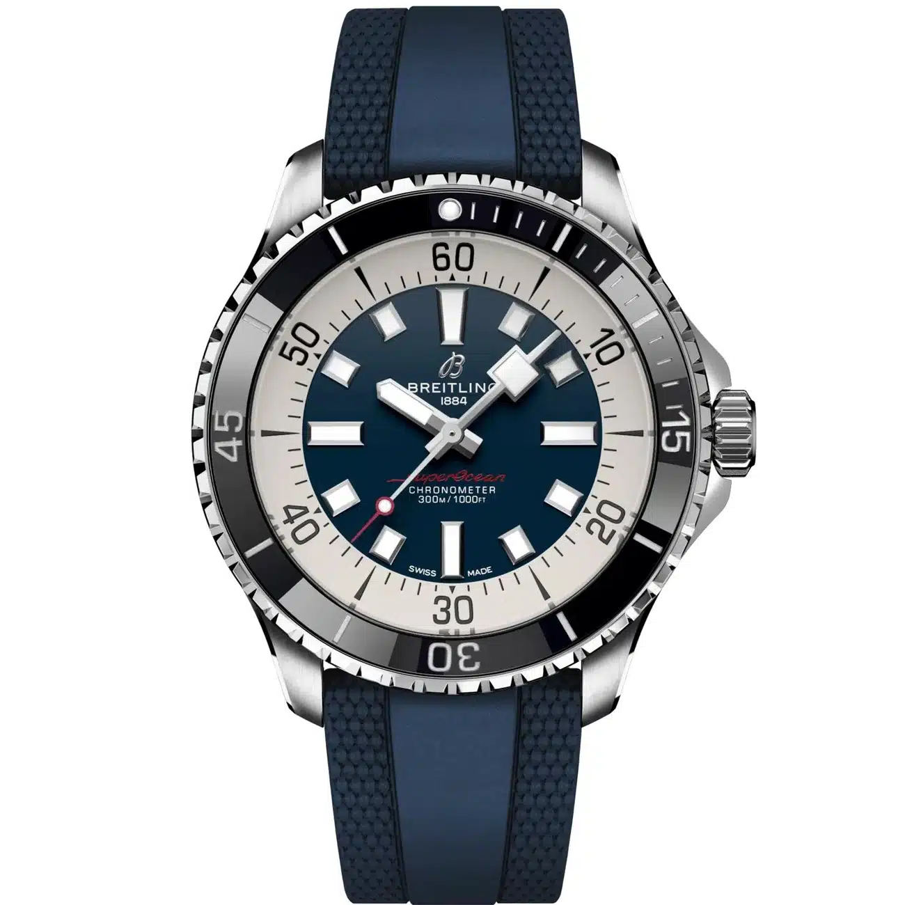 Breitling Superocean Automatic 44mm Blue Dial A17376211C1S1 Stainless Steel With Blue Rubber