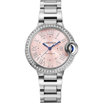 Cartier W4BB0037 33MM BB Diamond Bezel Pink Dial Watch 2024