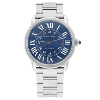 Cartier Ronde Solo XL WSRN0023 blue dial stainless steel automatic watch