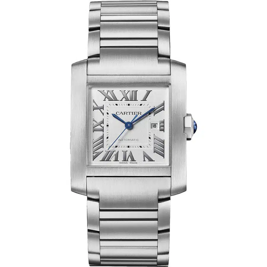 Cartier Tank Francaise Steel 36mm Large WSTA0067 Dial Silver