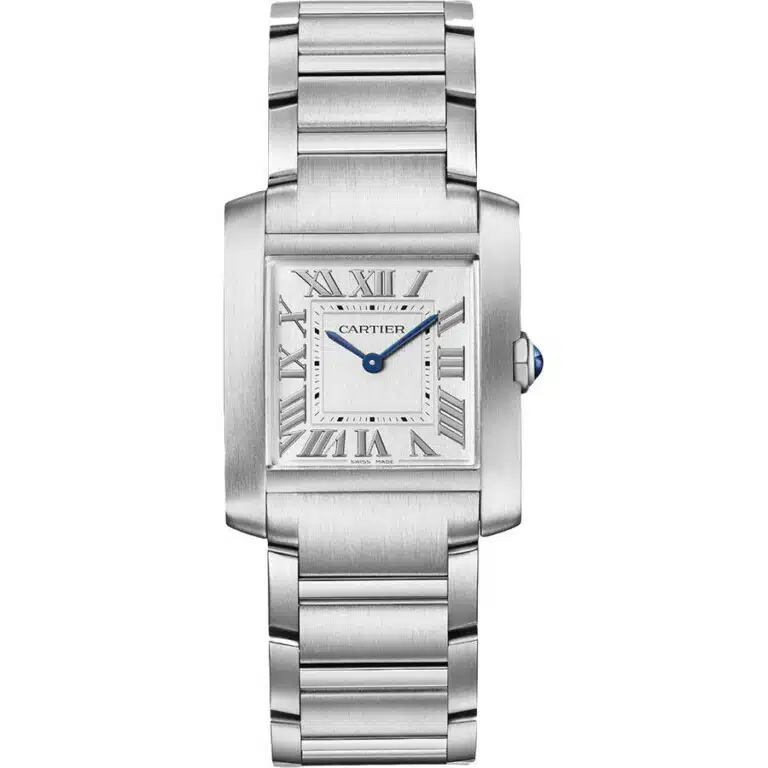 Cartier Tank Francaise Steel Medium Watch WSTA0074 Silver Dial