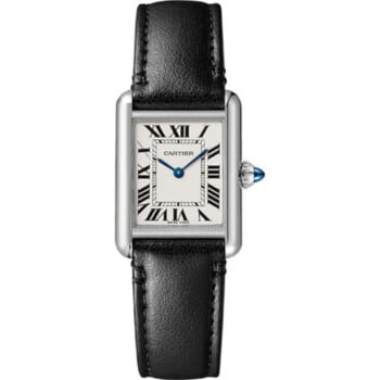 Cartier Tank Must small 29mm WSTA0060 leather watch, silver dial