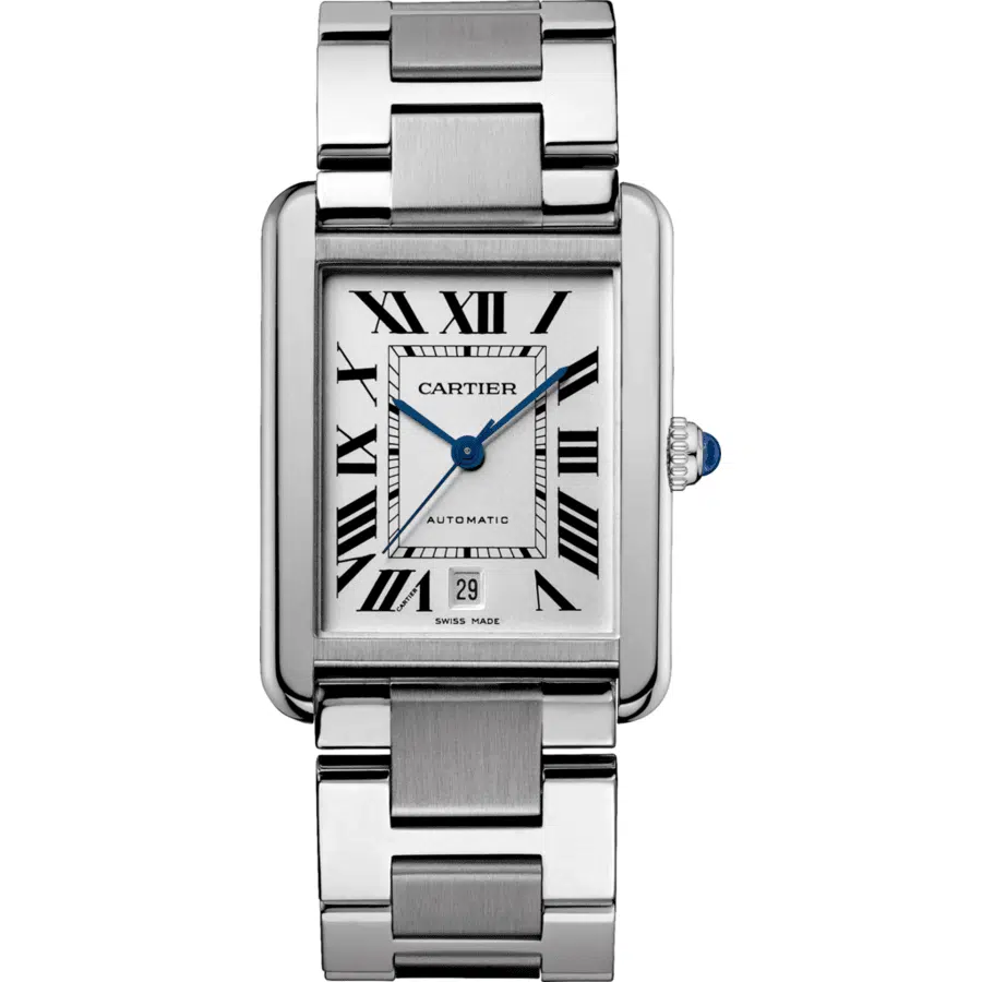 Cartier Tank Solo Extra Large W5200028 Silver Dial Stainless Steel Watch 2024