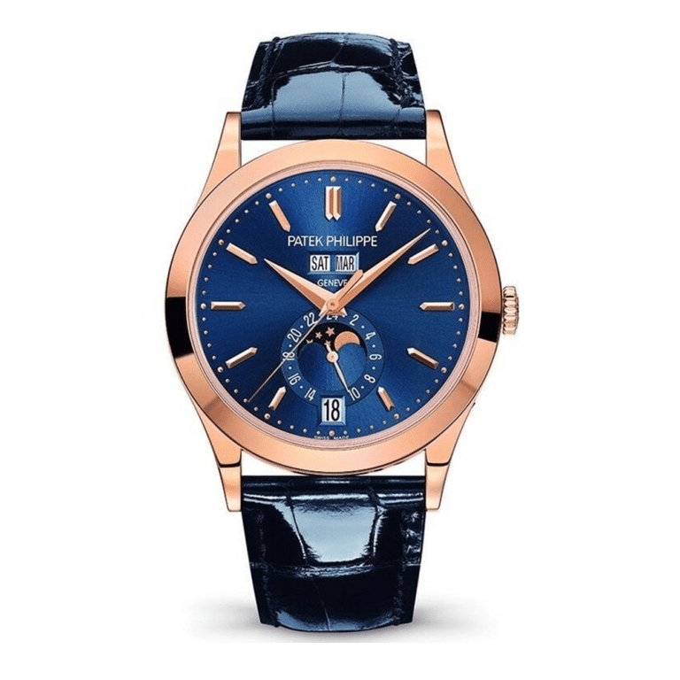 Patek Philippe Annual Calendar 5396R-014 rose gold watch, blue dial