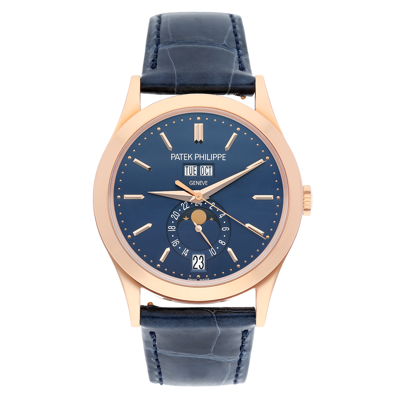 Patek Philippe Annual Calendar 5396R-014 38.5mm Blue Dial Rose Gold Watch -2017