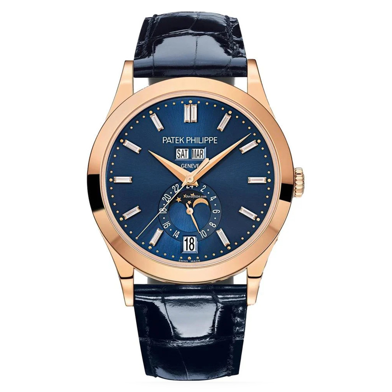 Patek Philippe Annual Calendar 5396R-014 38.5mm Blue Dial Rose Gold Watch -2017