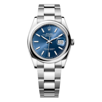 Rolex Datejust 36mm 126200-0006 Oyster Stainless Steel Watch Blue Dial