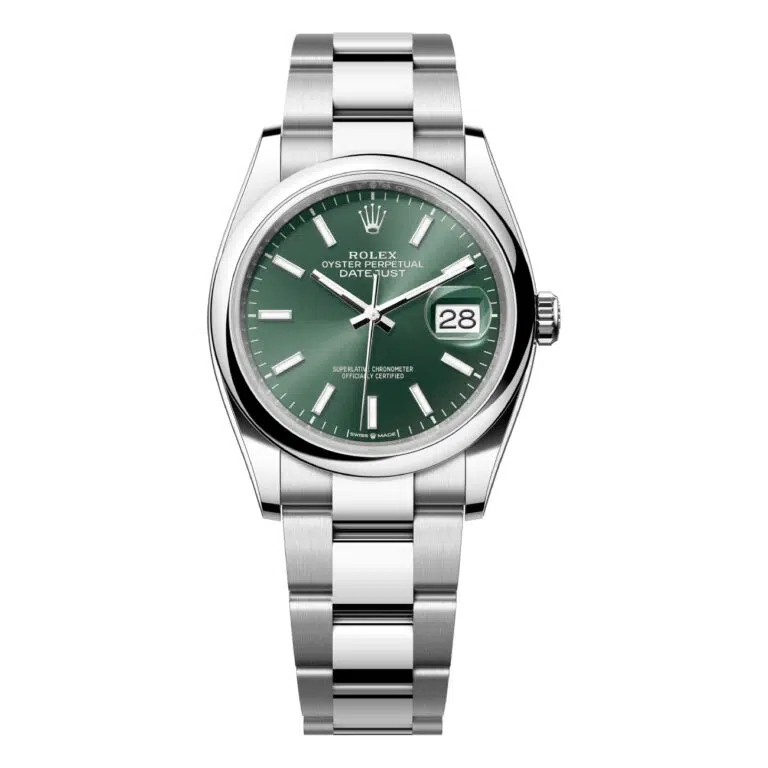 Rolex Datejust 36mm 126200-0024 Green Dial Oyster Bracelet Stainless Steel Watch 2025