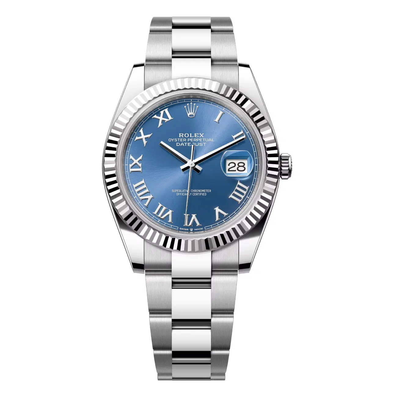 Rolex Datejust 126334-0025 Stainless Steel Watch Blue Roman Dial