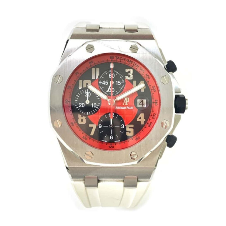 Audemars Piguet Royal Oak Offshore Red/Black Dial 26195ST.OO.D101CR.01 42mm Stainless Steel White Rubber Watch 2011