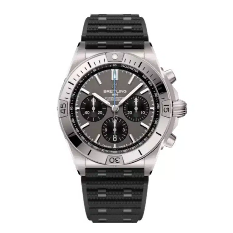 Breitling Chronomat B01 EB0134101M1S1 42mm Grey Dial Unidirectional Ratcheted Bezel Titanium With Black Rubber Watch