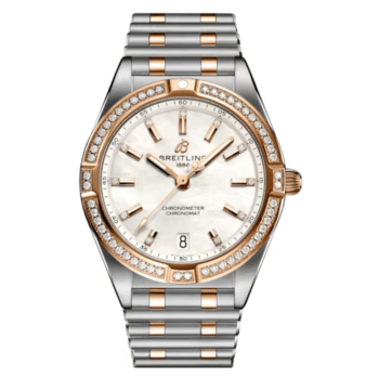 Breitling Chronomat U77310591A2U1 32mm White Mother Of Pearl Dial Fixed Bezel Stainless Steel & 18k Red Gold (Gem-set)