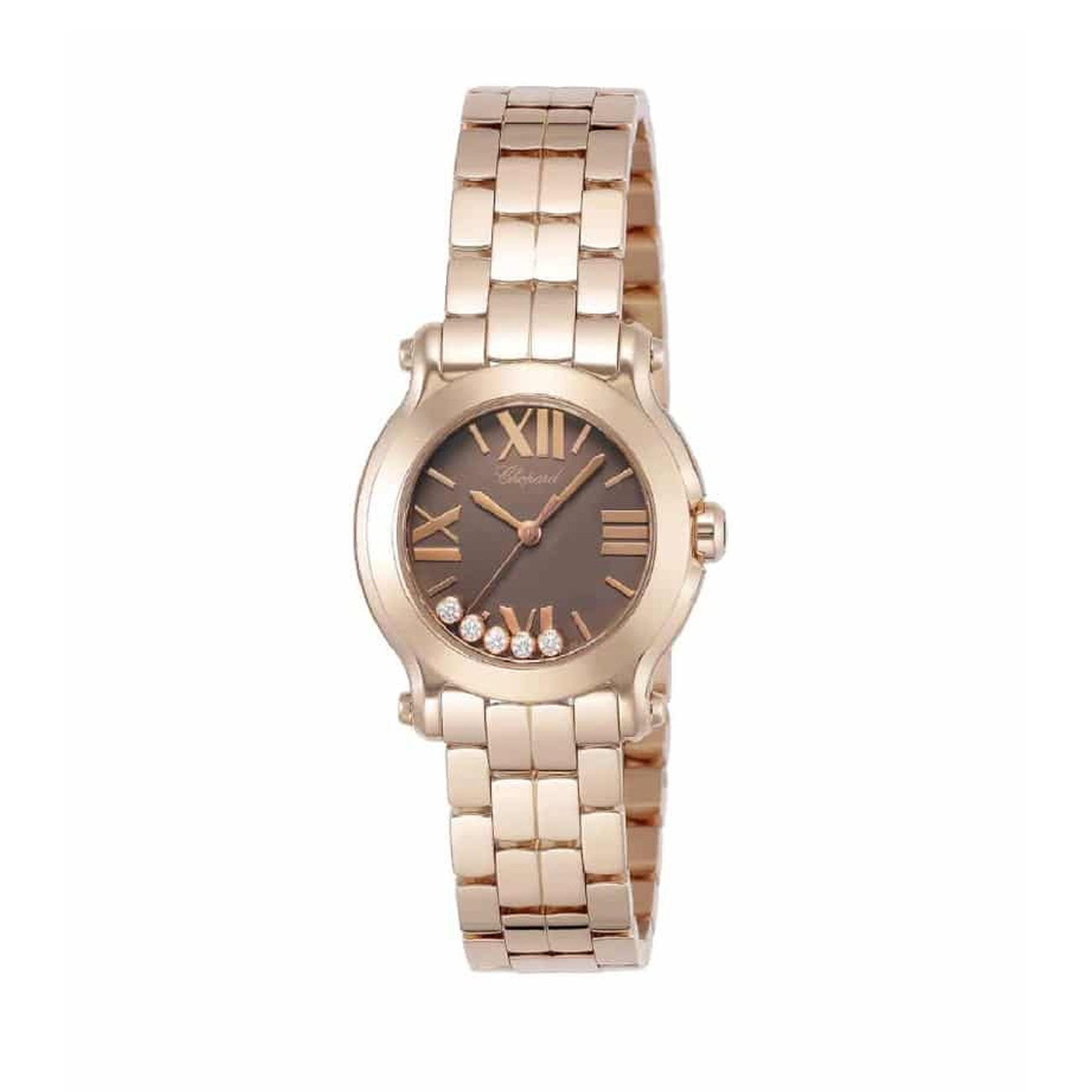 Chopard Happy Sport Small 274189-5004 Rose Gold Watch Brown Dial 2024