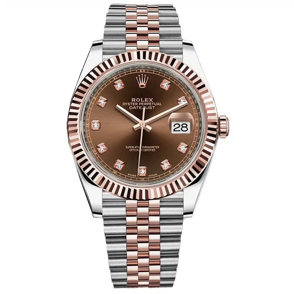 Rolex Datejust Jubilee 126331-0004 41mm Stainless Steel & Rose Gold Chocolate Diamond Dial 2024