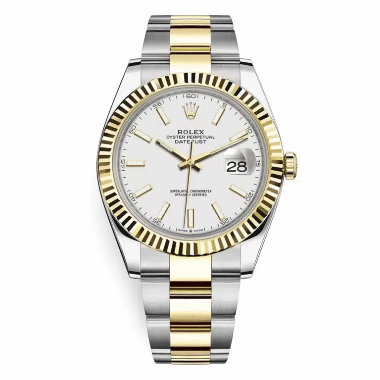 Rolex Datejust 126333-0015 White Dial oyster Bracelet 41mm Stainless Steel and Yellow Gold