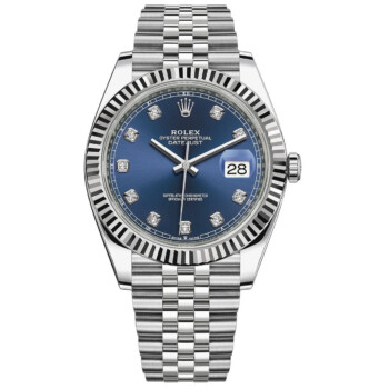 Rolex Datejust 126334-0016 41mm Blue Diamond Dial Jubilee Bracelet Stainless Steel Watch