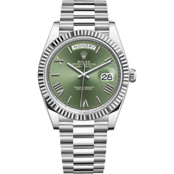 Rolex Day Date 228236-0008 40mm Platinum with Green Dial