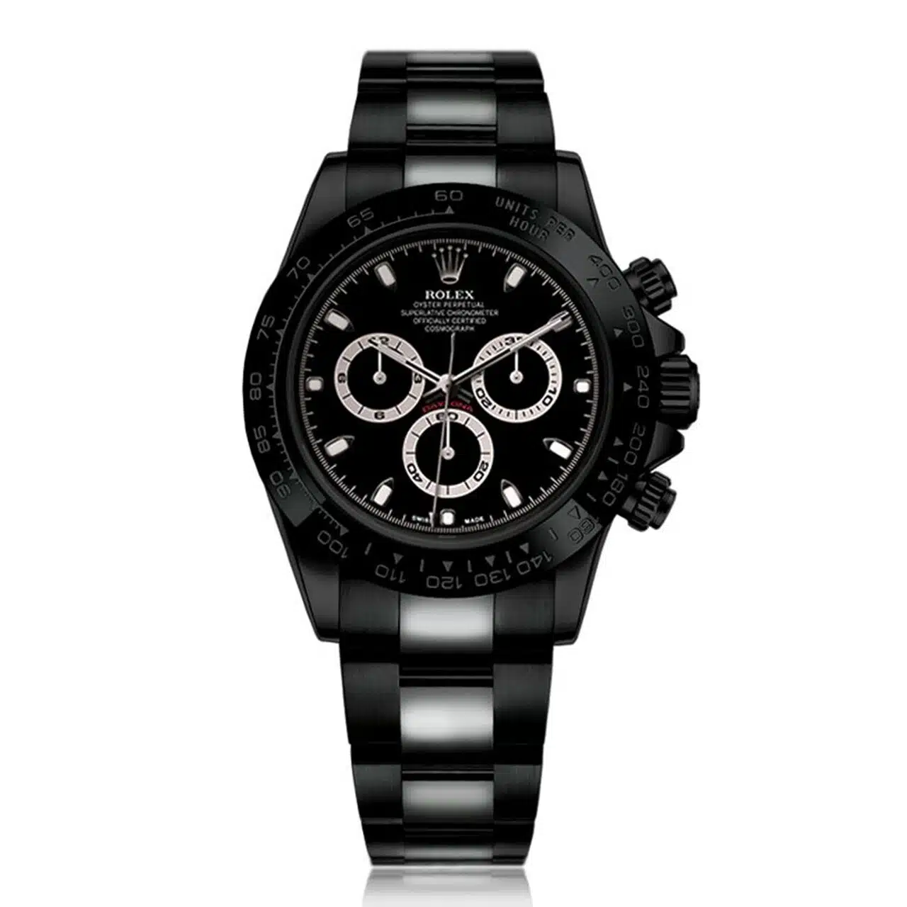Rolex Daytona Black PVD:DLC 116523 Rolex Daytona Black PVD/DLC Coated Watch with Black Dial 116523