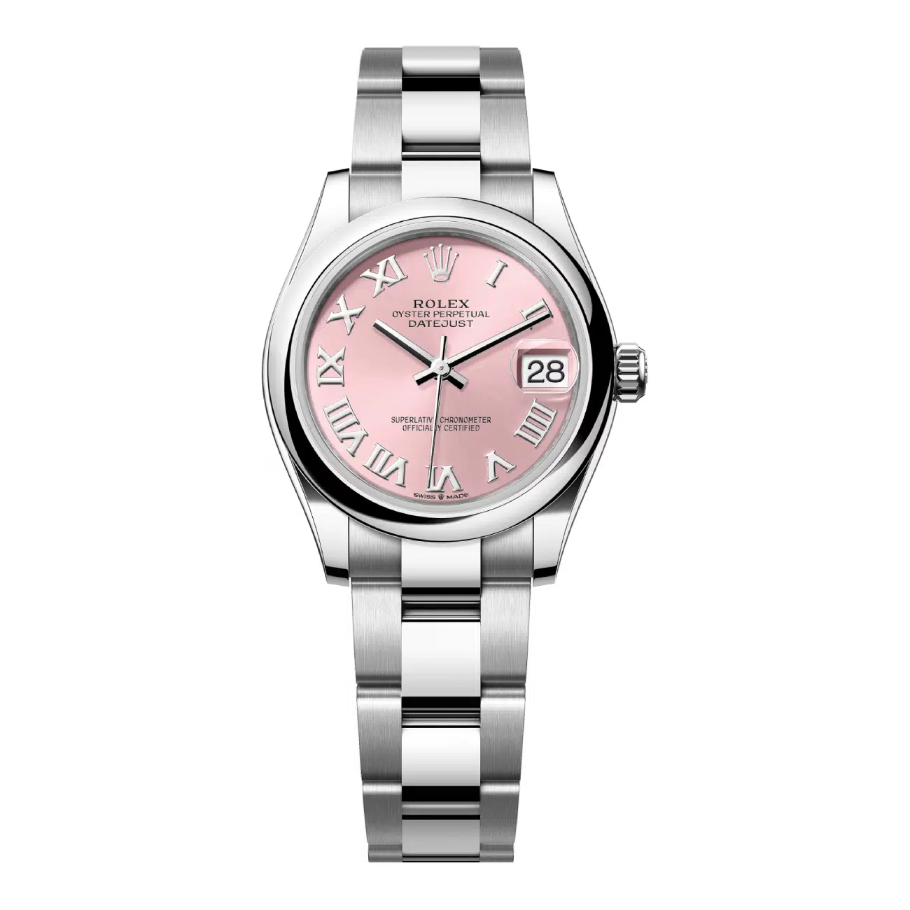 Rolex Datejust Ladies Oyster 278240-0013 Stainless Steel With Pink Roman Dial Watch 2024