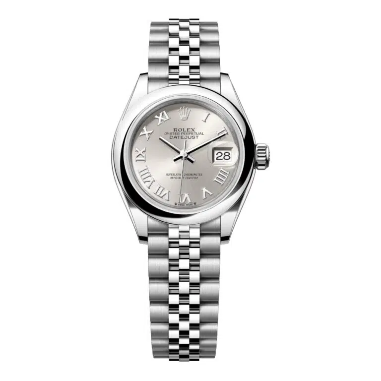 Rolex Datejust 28mm 279160-0007 Jubilee Stainless Steel With Silver Roman Dial Ladies Watch