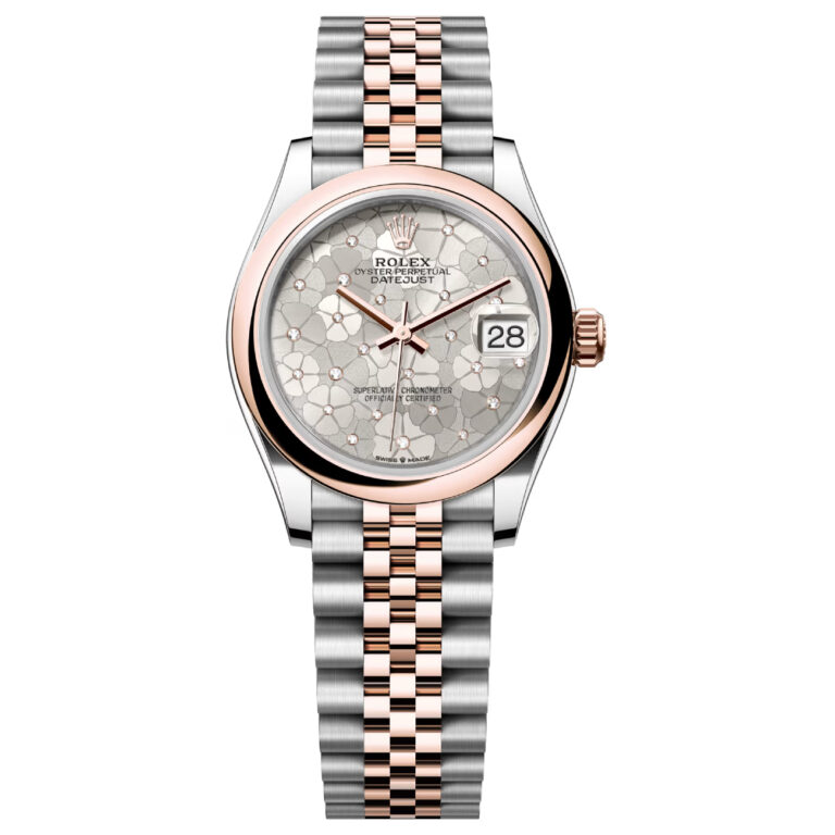 Rolex Datejust 31mm 278241-0032 Jubilee Stainless Steel & Rose Gold Watch Silver Floral Dial 2024