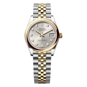 Rolex Datejust 31mm Stainless Steel and Yellow Gold 278243-0020 Watch Domed Bezel Silver Diamond Dial Jubilee Bracelet 2024