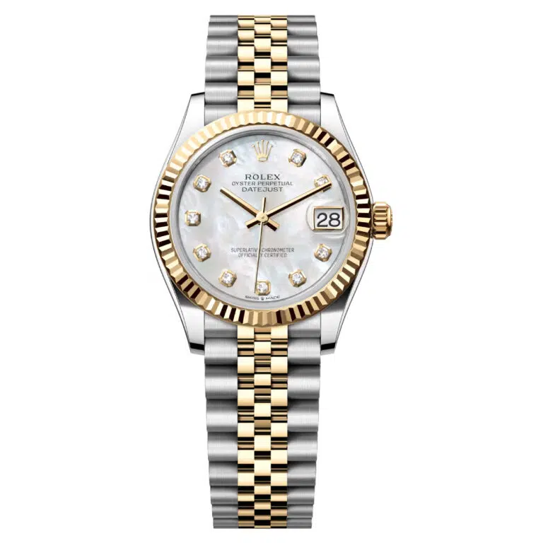 Rolex Datejust 31 Fluted Bezel Mother of Pearl Diamond Dial 278273-0028 Jubilee Bracelet