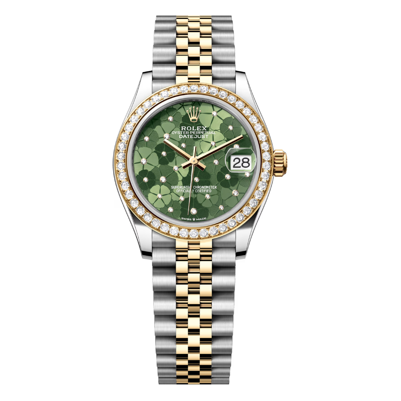 Rolex Datejust 31mm Green Floral Dial 278383rbr-0032 Stainless Steel and Yellow Gold Jubilee  Watch  2024