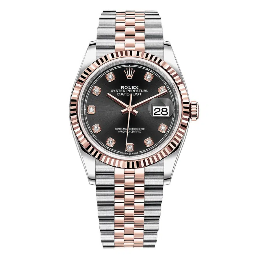 Rolex Datejust 126231-0019 Jubilee Bracelet 36mm Stainless Steel and Rose Gold with Black Dial