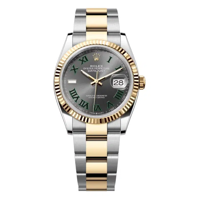 Rolex Datejust Stainless Steel & Yellow Gold 36mm Oyster 126233-0036 Wimbledon Roman Dial 2024