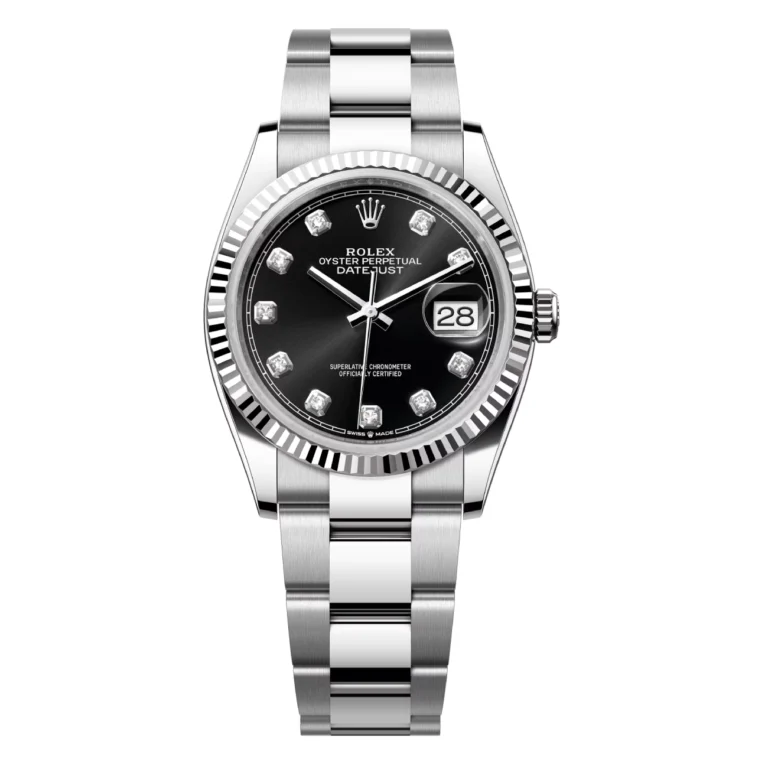 Rolex Datejust Black Diamond Dial Oyster Bracelet 126234-0028 36mm Stainless Steel