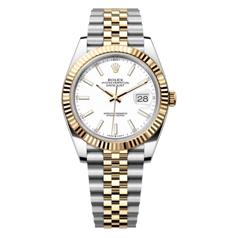 Rolex Datejust 41mm 126333-0016 Jubilee Stainless Steel & Yellow Gold Watch White Index Dial