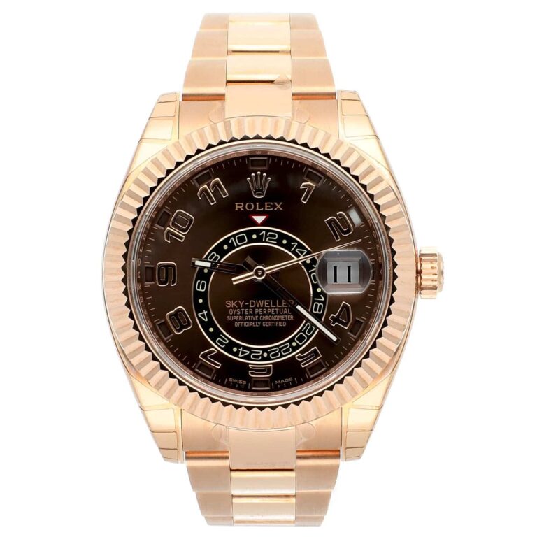Rolex Sky-Dweller 326935 Everose gold watch, chocolate dial
