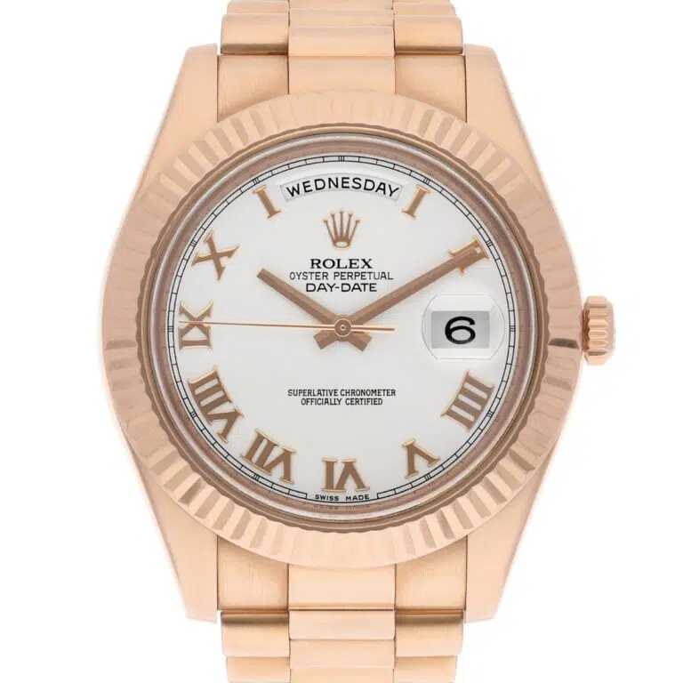 Rolex Day-Date II 218235 Men's Ivory Dial Rose Gold 41mm President Box/Papers – image 2
