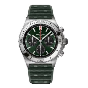 Breitling Chronomat B01 AB0134101L2S1 42mm Green Dial Unidirectional, Ratcheted Rotating Bezel Stainless Steel With Green