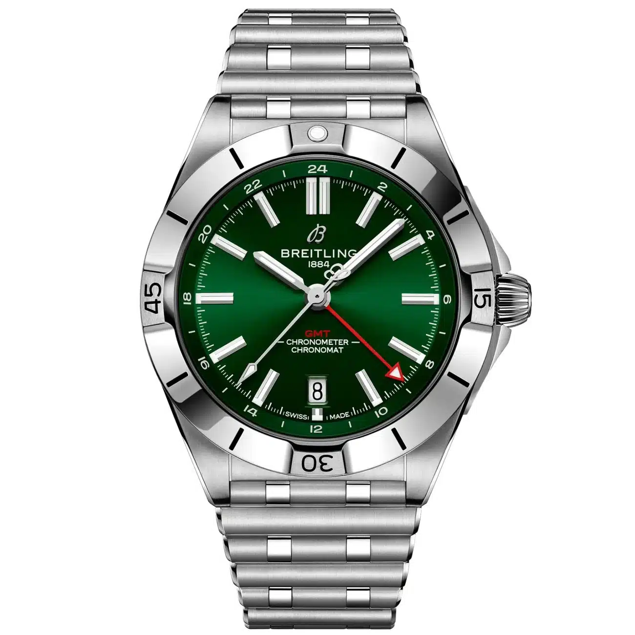 Breitling Chronomat GMT A32398101L1A1 Stainless Steel With Green Dial