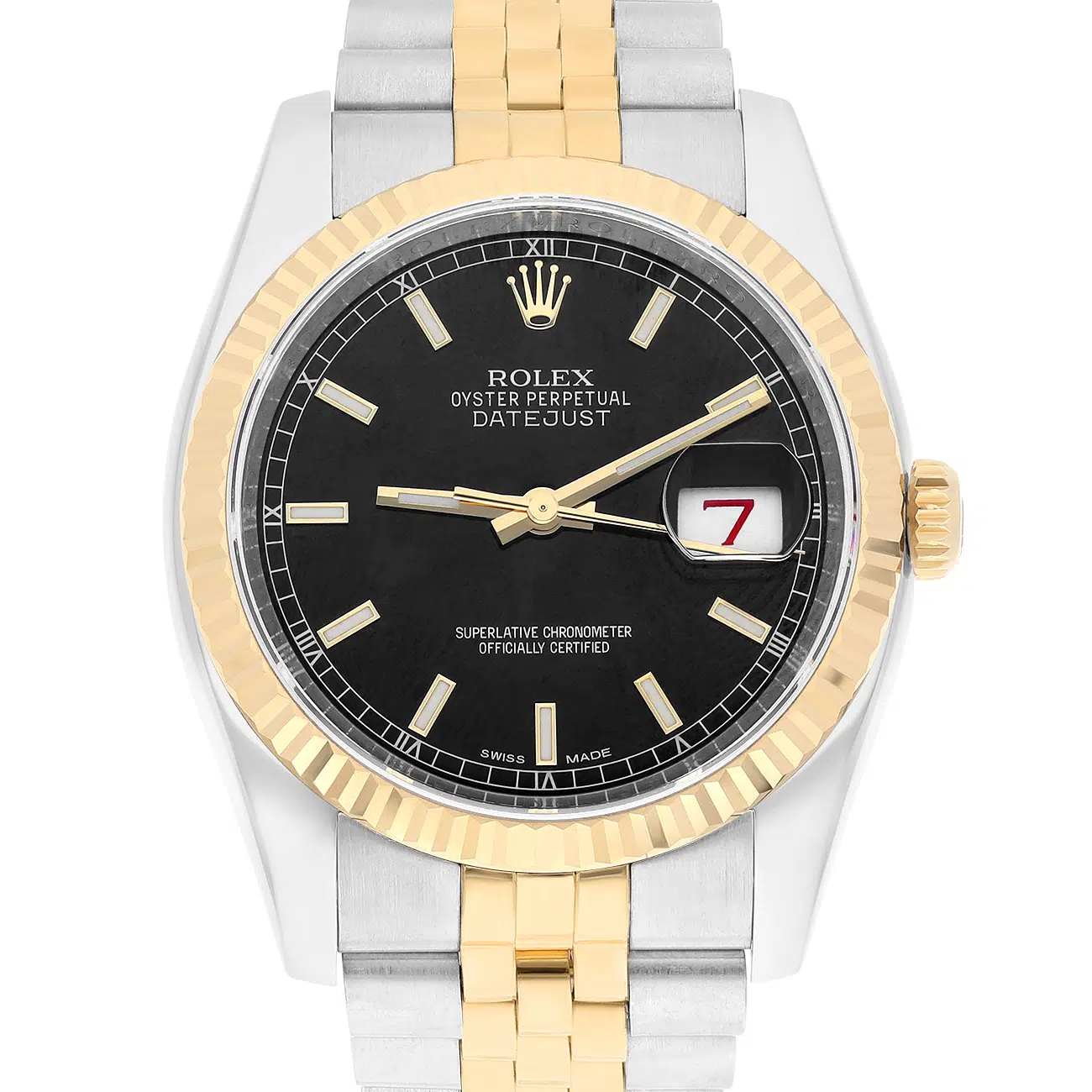 Rolex Datejust 116233-0199 36mm Black Index Dail Stainless Steel and Yellow Gold Watch – image 2