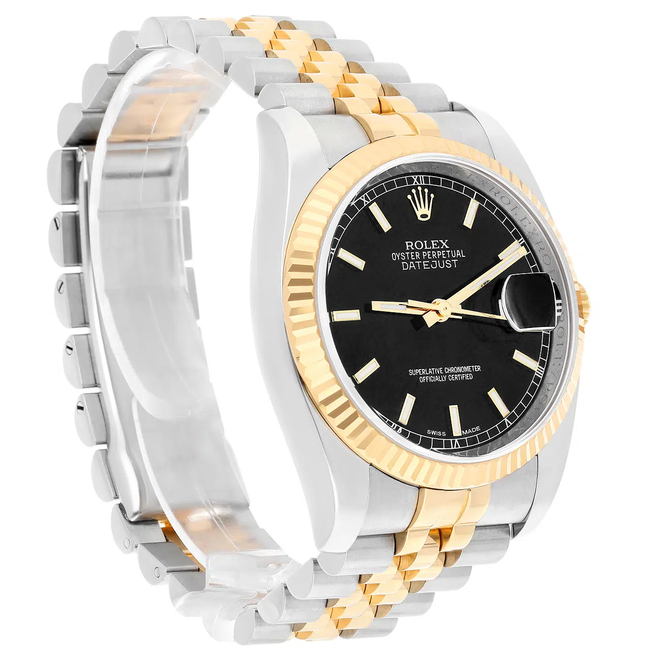 Rolex Datejust 116233-0199 36mm Black Index Dail Stainless Steel and Yellow Gold Watch – image 6