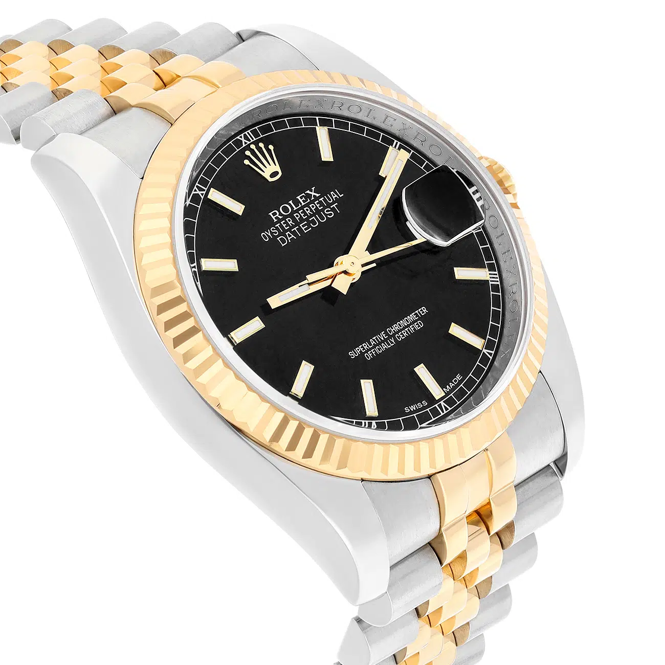 Rolex Datejust 116233-0199 36mm Black Index Dail Stainless Steel and Yellow Gold Watch – image 5