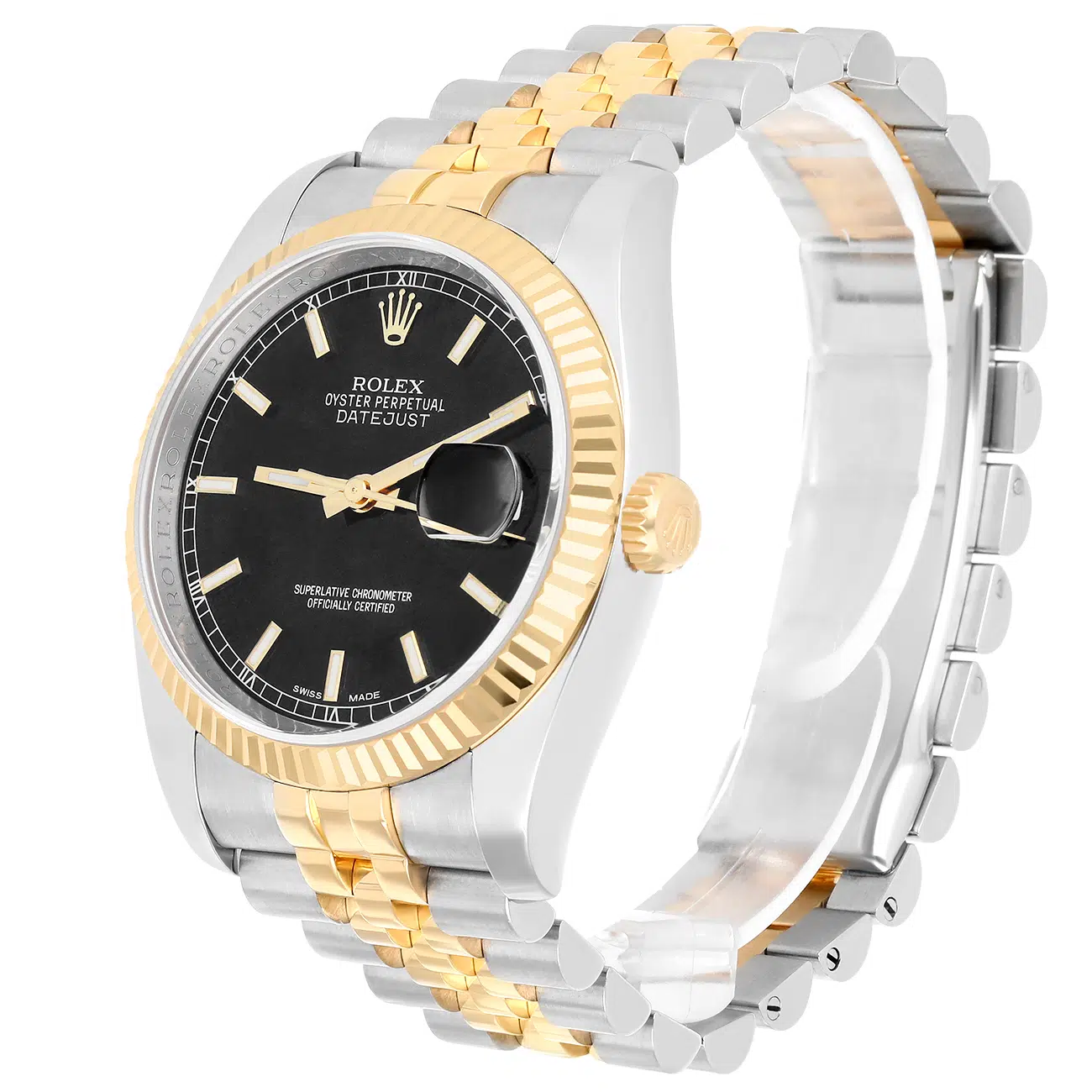 Rolex Datejust 116233-0199 36mm Black Index Dail Stainless Steel and Yellow Gold Watch – image 4