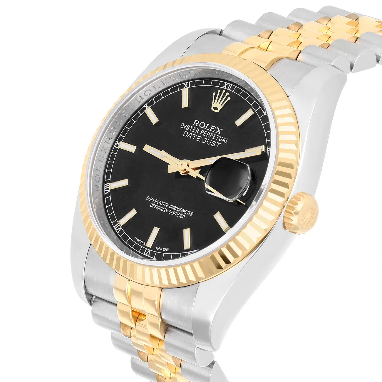 Rolex Datejust 116233-0199 36mm Black Index Dail Stainless Steel and Yellow Gold Watch – image 3