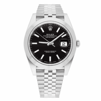 Rolex Datejust 41 126300 black dial, Jubilee bracelet, stainless steel