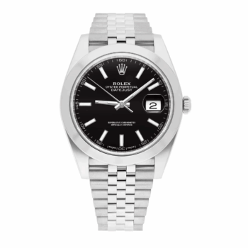 Rolex Datejust 41 126300 Steel Black Index Dial Mens Watch Jubilee Band