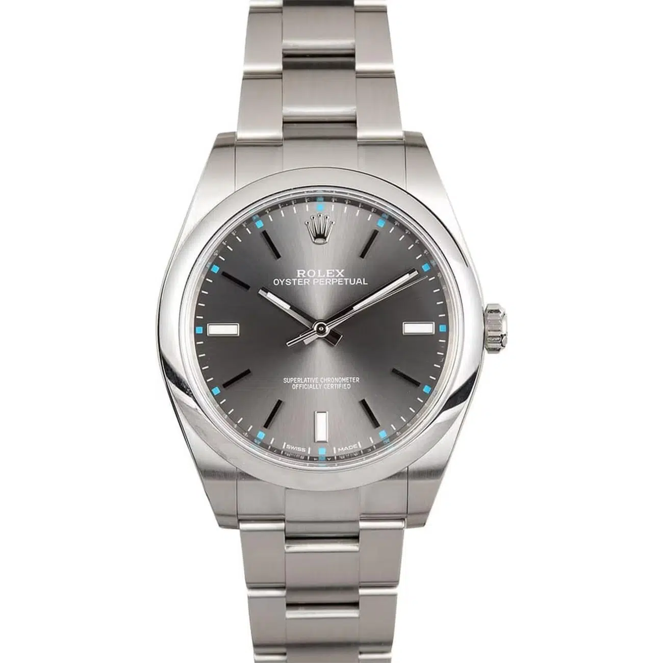 Rolex Oyster Perpetual 114300 39mm Stainless Steel with Slate Dial Watch 2017