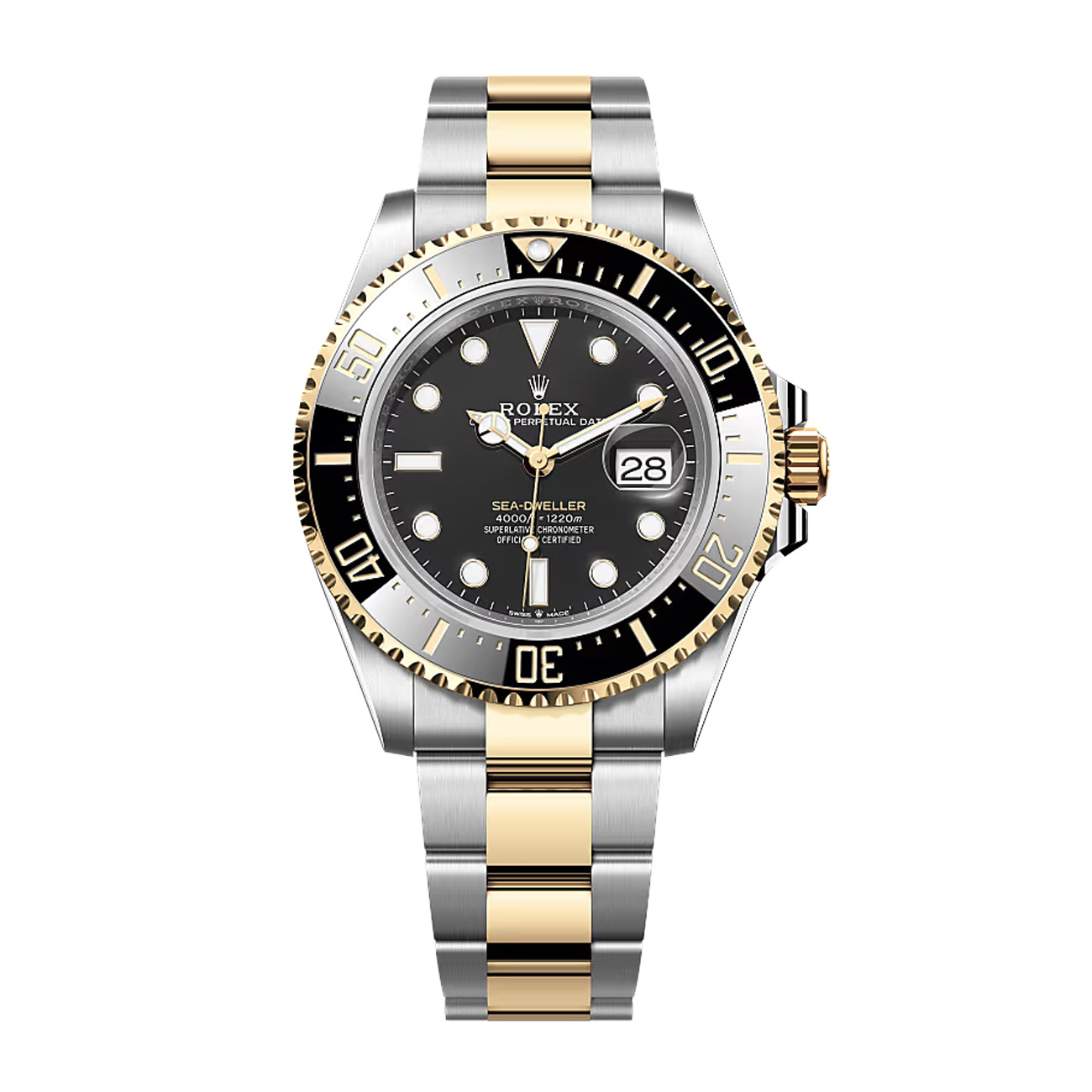 Rolex Sea-Dweller 43mm 126603 Black Ceramic Bezel Black Dial Yellow Gold/ Stainless Steel Watch - 2023