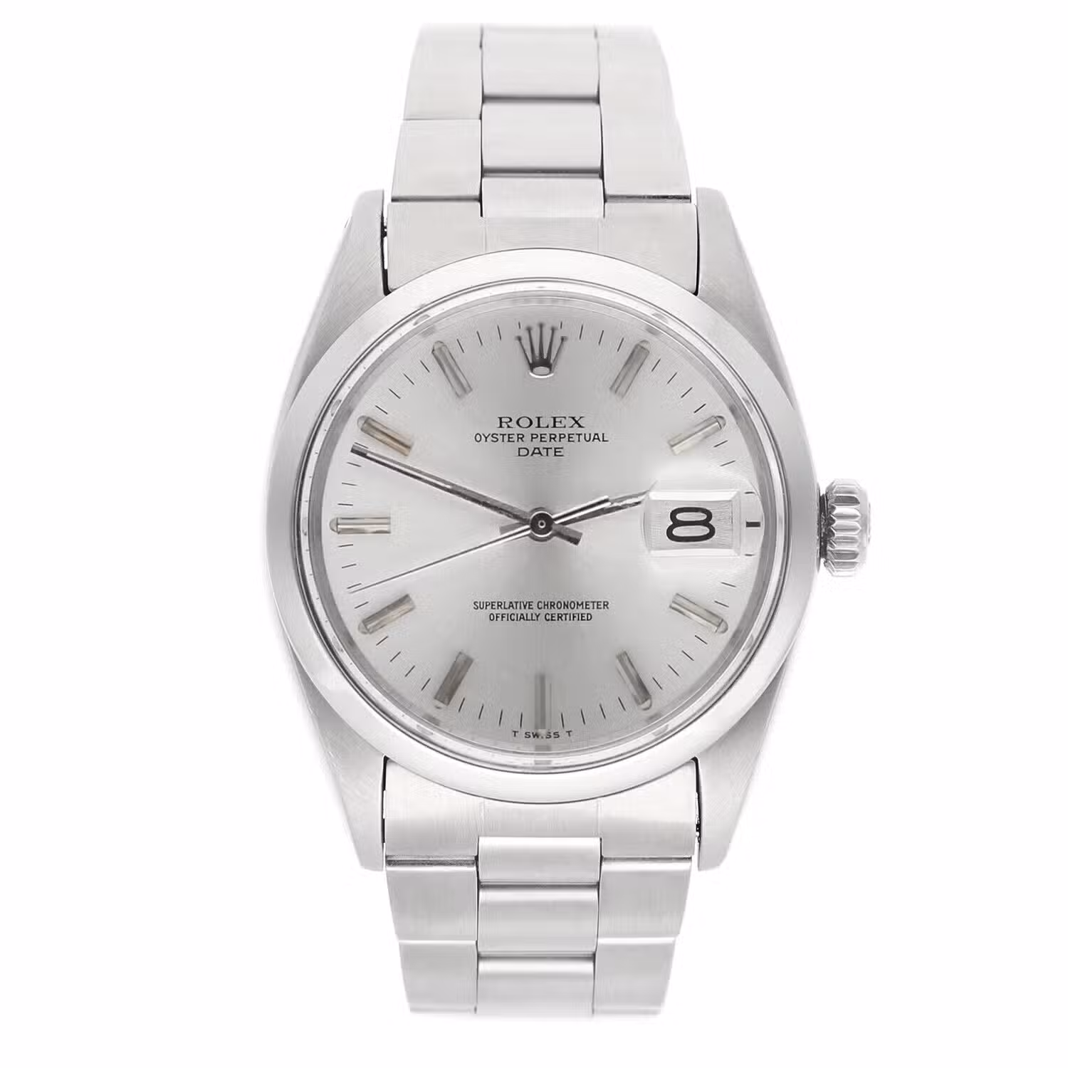 Rolex Date Stainless Steel Silver Dial Vintage Watch 1500 Circa 1966