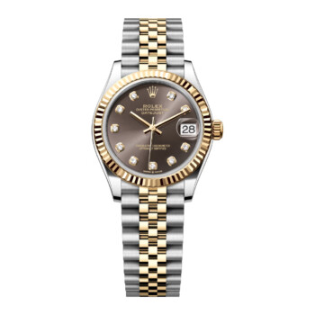 Rolex Steel and Yellow Gold Datejust 31 Watch 278273-0022 Fluted Bezel Dark Grey Diamond Dial – Jubilee Bracelet 2024