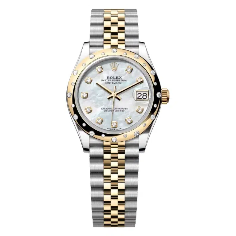 Rolex Datejust 31 278343RBR-0028 Steel and Yellow Gold Diamond Bezel – Mother-of-Pearl Diamond Dial – Jubilee